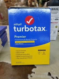 Intuit Turbotax Premier Investments & Rental Property 2020 New (Federal & State) - Picture 1 of 3