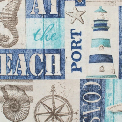 Dekostoff Küste blau maritim (Preis= 0,5 M) - Bild 1 von 4