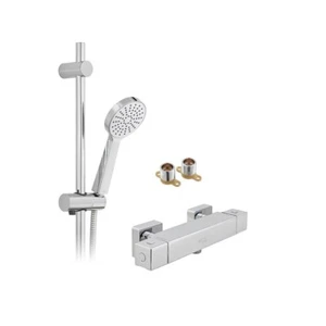 VADO AXCES BOKX SINGLE FUNCTION THERMOSTATIC SHOWER KIT CHROME AX-BOK-SFSP-CP - Picture 1 of 2