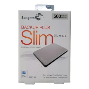 SEALED Seagate Backup Plus Slim For MAC 500GB Portable Drive USB 3.0 Thin Light - Picture 1 of 1