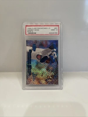 1998 Flair Showcase Legacy Collection Row 0 Sammy Sosa PSA 9 #55/100 Very RARE - Image 1 of 4