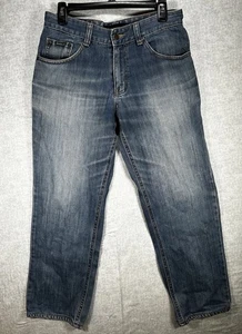 Calvin Klein Womens Blue Jeans Mid Rise Size 28 x 27 medium wash straight leg - Picture 1 of 7