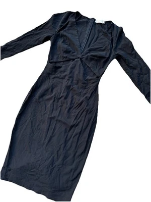 Zimmermann Black Silk Cutout Midi Cocktail Dress Sz 2 V-neck Formal - Image 1 of 4