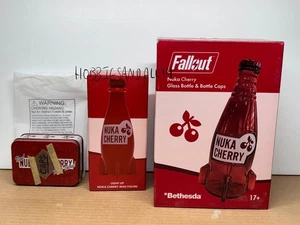 Fallout 3 4 76 !! Authentic Nuka Cherry Collectibles Lot-Bottle Caps Tin Light ! - Picture 1 of 7