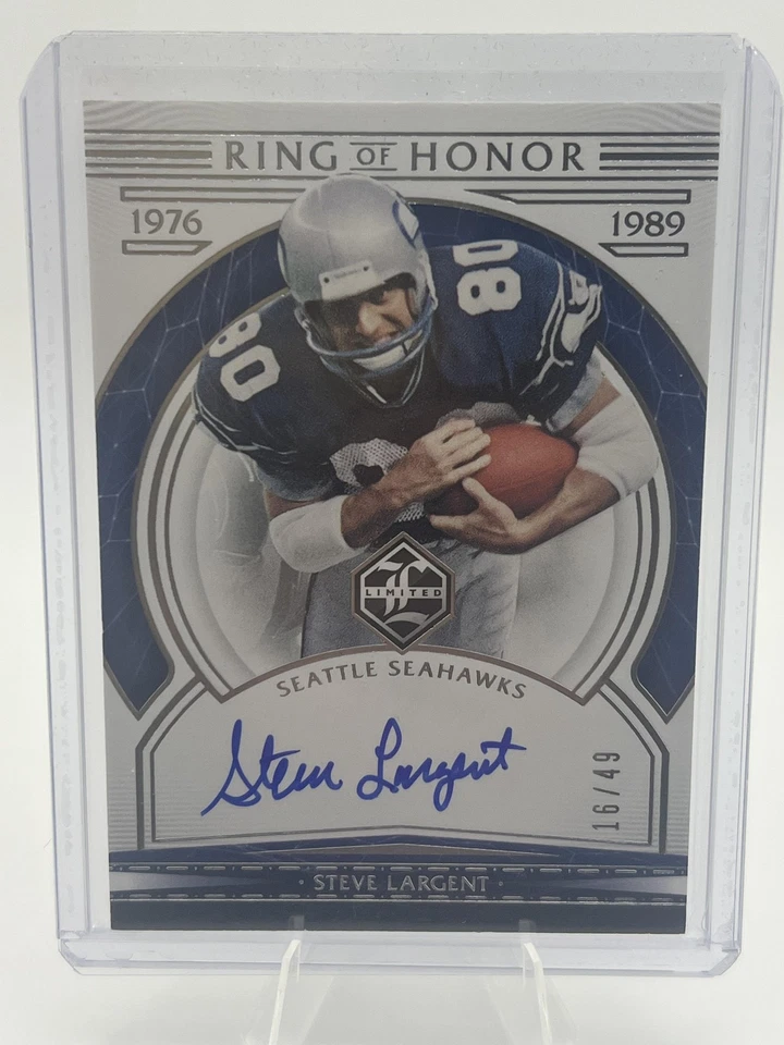 2020 Panini Limited #ROH-SL Steve Largent Ring of Honor Autographs Spotlight /49 - Image 1 of 2