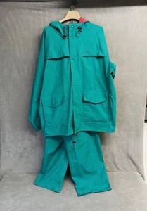 Vintage Columbia Men's XL Jacket, XXL Pants -PVC Rain Suit Jacket & Pants Set - Picture 1 of 18
