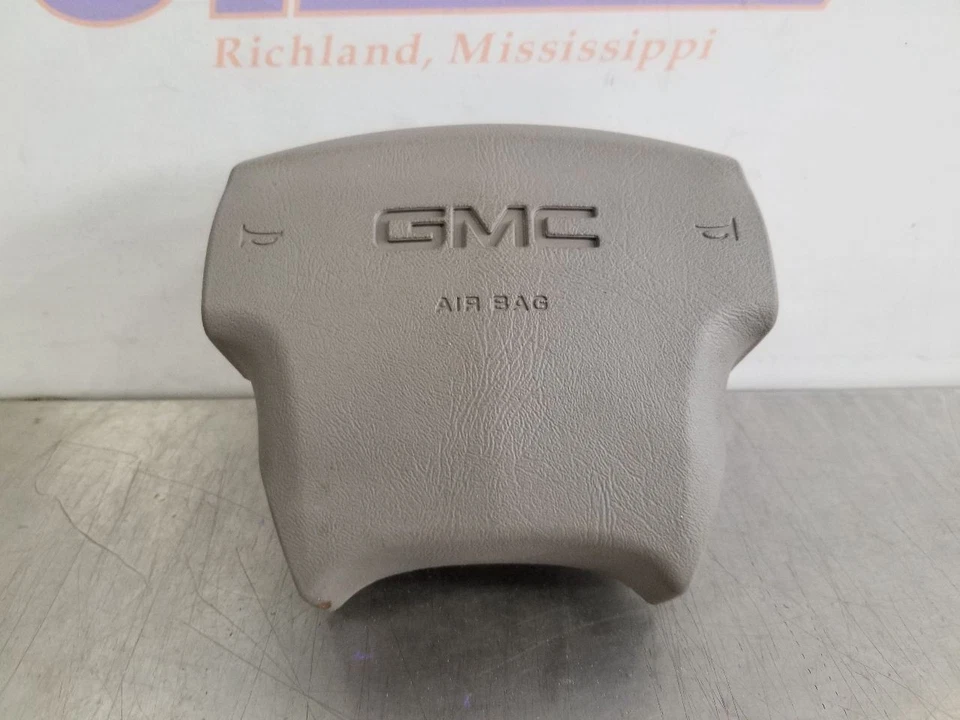 04 2004 GMC YUKON XL DENALI STEERING WHEEL SRS PAD GRAY LEFT DRIVER - Image 1 of 4