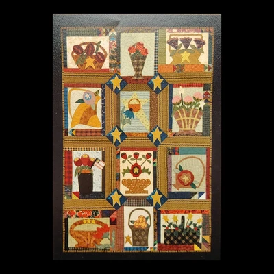 13 Baskets & Blooms BOM Applique Quilt Patterns 47x66 Country Primitive Complete - Image 1 of 4