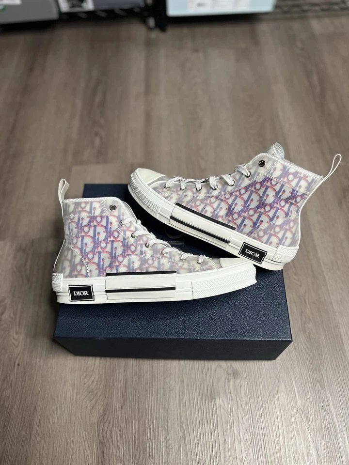 Size 9M US (42) - Dior B23 High Top Oblique Blue Red - Image 1 of 4