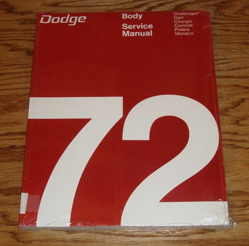 1972 Dodge Body Service Shop Manual 72 Challenger Charger Dart Coronet Monaco - Imagem 1 de 1