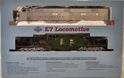 NOS Life Like HO Proto 2000 Burlington E7 Locomotive 21076 CB&Q 9920B DCC Mars - Image 1 of 4