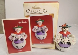 2005 Mama Schneemann Jingle Bell Hallmark Andenken Weihnachtsschmuck - Bild 1 von 2