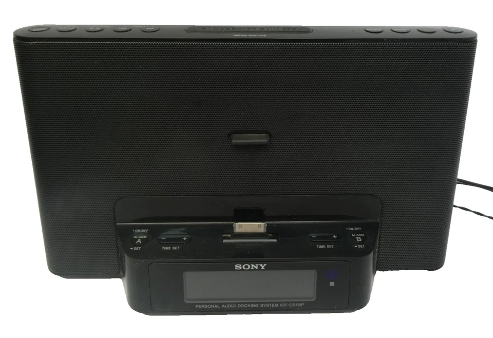 Sony iPod/iPhone Personal Audio Docking System Dream Machine ICF-CS15iP China - Image 1 of 4