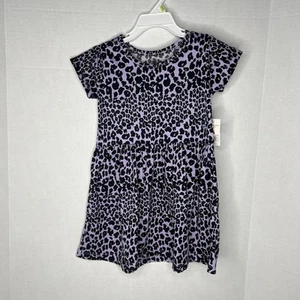 Pink Velvet Branded Girls Cheetah Print Dress Size 4 New With Tags - Picture 1 of 3