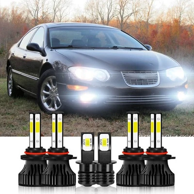 For Chrysler 300M 1999-2004 6x 10000K LED Headlight KIT High Low Beam Fog Lights - Image 1 of 4
