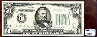 1934*-C $50 Federal Reserve Of Philadelphia Nice VF Star Note - Image 1 of 2