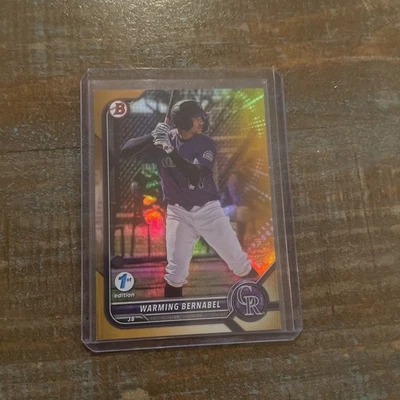 2022 Bowman Draft Chrome Gold Refractor /50 Warming Bernabel #BDC-179 🔥🔥🔥 - Image 1 of 3