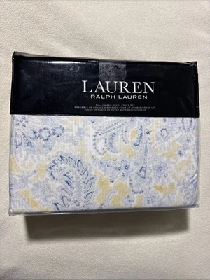 RALPH LAUREN Мариса Прованс синий желтый полный/королева пододеяльник комплект 3P $270 новый - Изображение 1 из 4