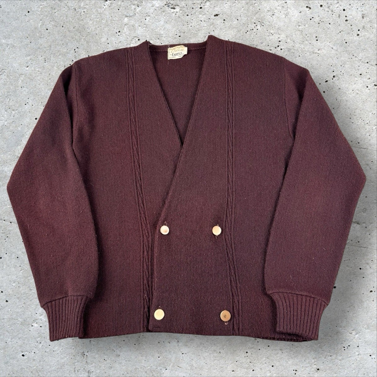 Orlon by CAMPUS カーディガン（L） Rare Vintage Orlon Campus Sweater Cardigan Size Medium