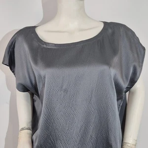 Eileen Fisher Women Boxy Top Size XL Crewneck Short Sleeve Shirt Silk Cotton (60 - Picture 1 of 10