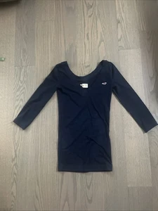 vintage Hollister y2k womens top XS Navy Blue EUC - Picture 1 of 8