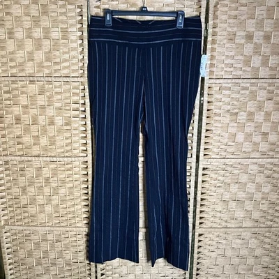 Pantalones de vestir para mujer Bisou Bisou a rayas talla 10 negro rojo gris Foto 1 de 4