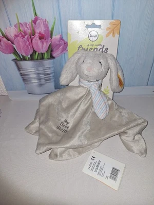 Steiff Schmusetuch Hase Hoppie  Soft Cuddly Friends 26 cm hellgrau  Kuschelweich - Bild 1 von 4