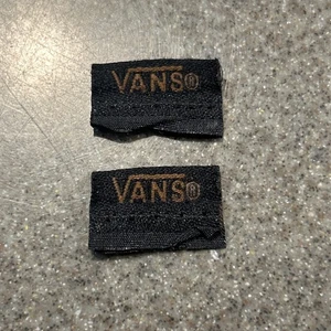 Lot 2 Vintage Rare Vans Black Gold Embroidered Skateboard Sew In Patch Inseam - Picture 1 of 3