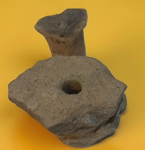 Uraltes gebranntes Ton Werkzeug Reste Spindel Wirbel und Webstuhl Gewicht Fragment Judäa - Bild 1 von 4