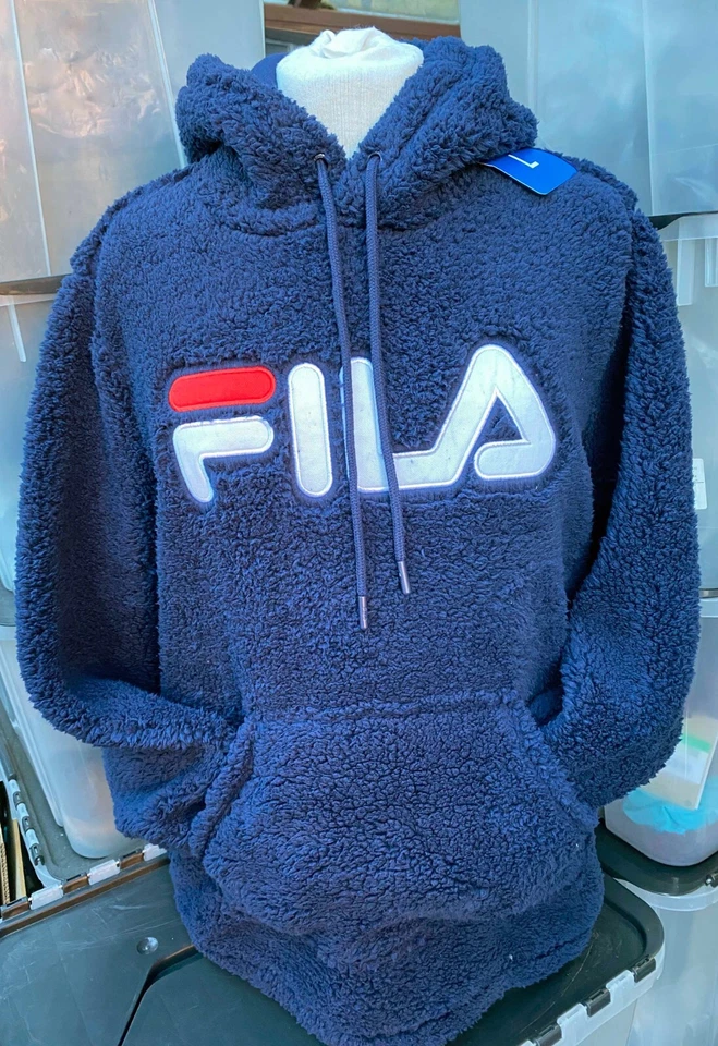FILA Womens New Sherpa Fleece Hoody Pullover Cormac Style Fleece Warm S M L XL - Image 1 of 4