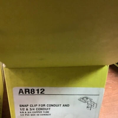Nvent/Caddy AR812 1/2-3/4” EMT/METAL STUD CLIP,Snap Clip For Conduit