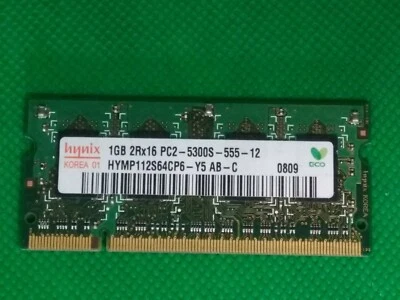  hynix 1GB-2Rx16  PC2-5300S-555-- HYMP112S64CP6-Y5 AB-C(0809)Memoria ram LAPTOP - Immagine 1 di 4