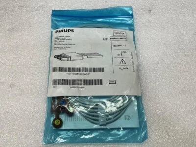 Nuevos cables de ECG Philips M1602A 5 cables a presión pecho 989803144991 Foto 1 de 2