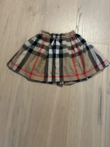 Authentic BURBERRY Novacheck Tan/Black/Red Toddler Girls Skirt Size 2T Kidcore - Picture 1 of 4
