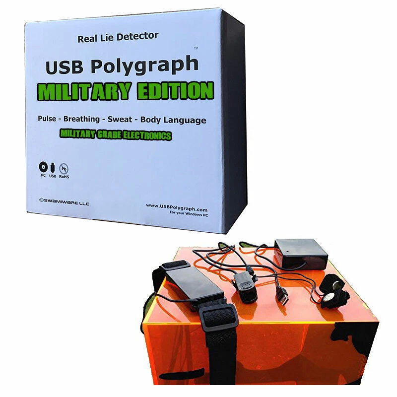 USB Polygraph Machine 3 Military Detector Test Testing Truth Dare Game Party NEW - Image 1 of 4