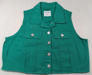 Highway Jeans - Green Denim - Sleeveless Vest - Women's - Size: 1x - Picture 1 of 16