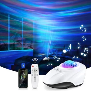 Northern Lights Projector with 8 White Noises, 128 Lighting Effects+Bluetooth... - Picture 1 of 6