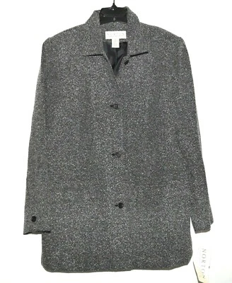  Norton McNaughton Baker St. Black and White Speckled Womens Jacket Size 12 NWT - Image 1 of 4