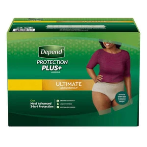 Depend Protection Plus Ultimate Underwear for Women. Sm, Med, Lg, and XLg - Picture 1 of 11