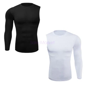 Basketball Compression Shirt One Arm Long Sleeve Athletic Baselayer Undershirt - Picture 1 of 18