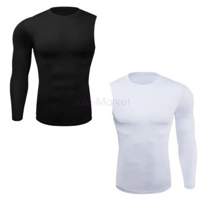 Basketball Compression Shirt One Arm Long Sleeve Athletic Baselayer Undershirt - Image 1 of 4