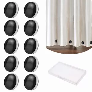 10 Pcs Magnetic Shower Curtain Weights, Update Heavy Covered Curtain Weights, Us - Picture 1 of 7