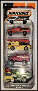 Matchbox Fire Command 5 Stück (Mack B Blaze Water Car Feuerwehr) - Bild 1 von 1