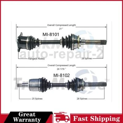 Eje delantero izquierdo derecho CV para Mitsubishi Montero TrakMotive 1992~1996 Foto 1 de 3