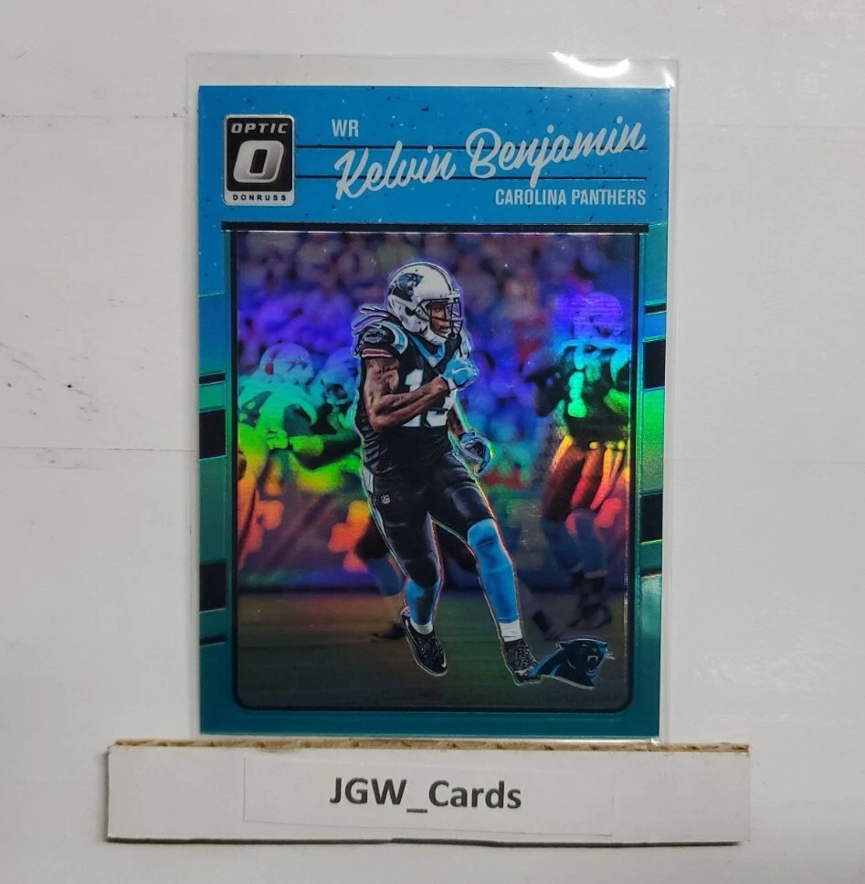 2016 Donruss Optic Kelvin Benjamin #15 Aqua HOLO #'d 185/299 Carolina Panthers