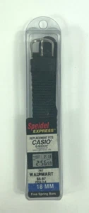 NIP Speidel Express Black Watch Band 18mm for Casio - Picture 1 of 13