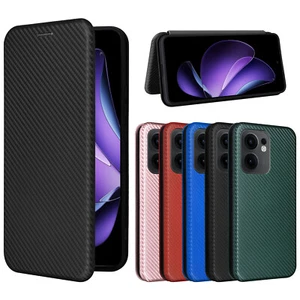For OPPO RENO 13 F 5G Carbon Fiber Stand Leather Wallet Phone Case Cover - Picture 1 of 22