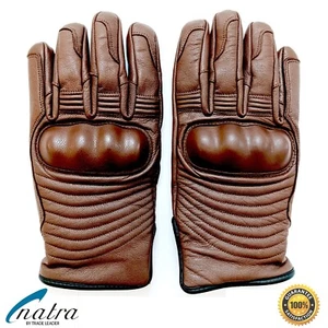 Motorcycle Biker Gloves Goat Leather Medium Motorcycle Gloves Touchscreen - Picture 1 of 10