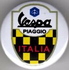 VESPA Pin Button Badge 25mm - Piaggio - ITALIA - Primavera PK T5 PX TX LX RALLY