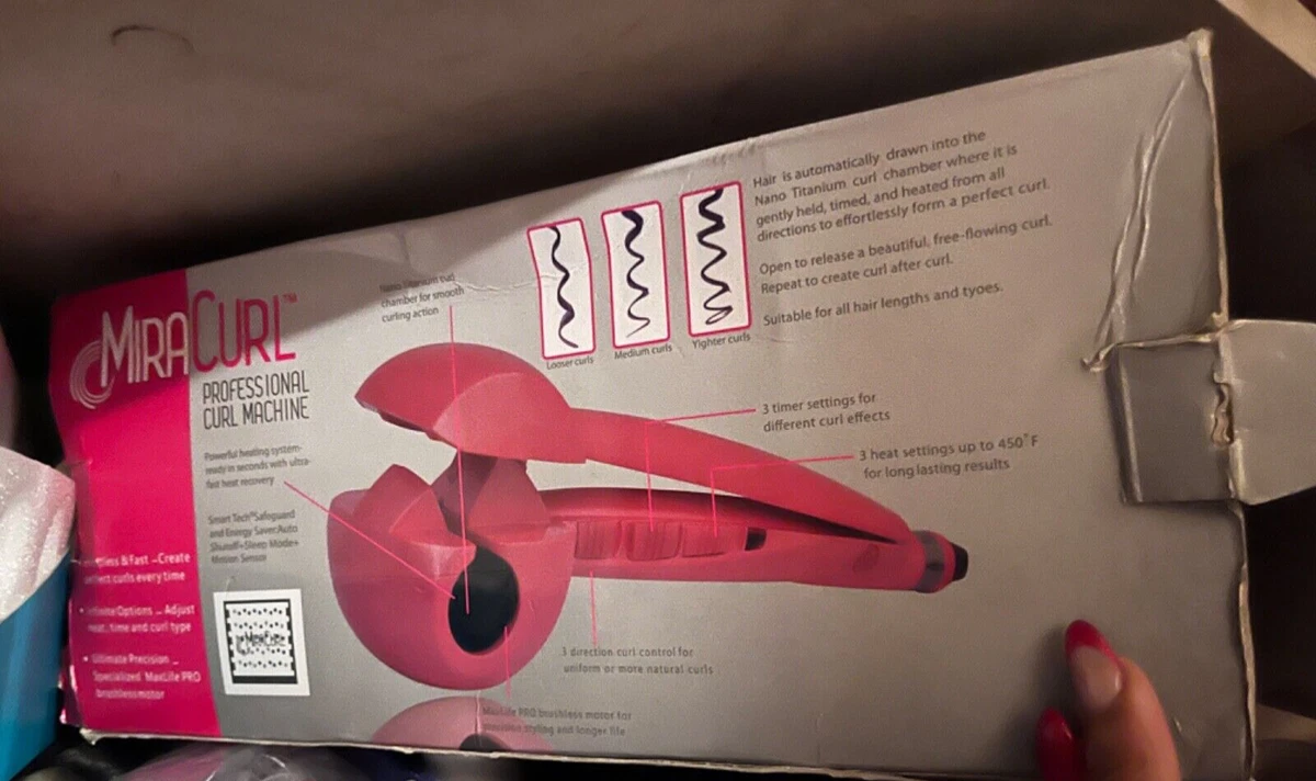 Pro Miracurl Babyliss Pro Automatic Hair Curler Curling Tong Pink